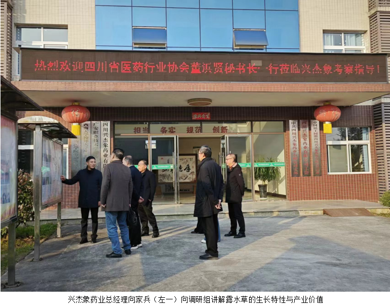 四川省医药行业协会董浜贤秘书长一行莅临兴杰象药业考察指导 